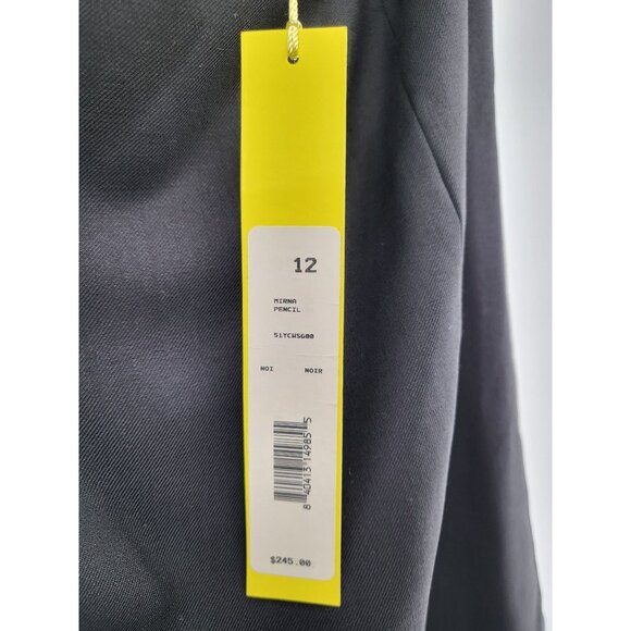 Catherine Malandrino Black Lace Slit Pencil Skirt Size 12 - Picture 3 of 8